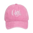 thumbnail image 2 of Women Vintage Washed Twill Baseball Cap JIANLAI with Gigi Heart Embroidery Adjustable Low Profile Curved Brim Dad Hat Gift for Grandma Daily Outdoor Travel Casual Wear, 2 of 3