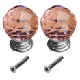 thumbnail image 1 of Tirador Farfi de 30 mm con base de aleación de zinc y cristal esférico para gabinete (rosa), 1 of 8