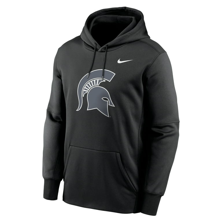 Men s Nike Black Michigan State Spartans Color Pop Performance Fleece Pullover Hoodie Walmart
