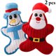 thumbnail image 3 of 2 piezas de juguete navideño para perros, muñeco de nieve creativo de Papá Noel, juguete para la dentición del perro, juguete chirriante para perros, 3 of 8