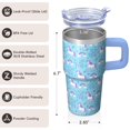 thumbnail image 3 of 20OZ Unicorn Tumbler with Handle Insulated Stainless Steel Tumbler Great Presents for Women Unicorn Enthusiasts Perfect for Birthday Christmas and Pool Parties, 3 of 6