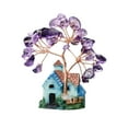 thumbnail image 2 of Sunjoy Tech Citrine Tree Ornament Cute Colored Cottage Copper Wire Wrapped Faux Crystal Stone Handcraft Decorative Miniature Feng Shui Lucky Tree Desktop Decoration Holiday Gift, 2 of 8