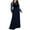 #384-Dark Blue, variant on Roncen Women's Ball Gown Evening Dress - Round Neck Long Sleeve Bodycon Elegant Dress, Formal and Chic