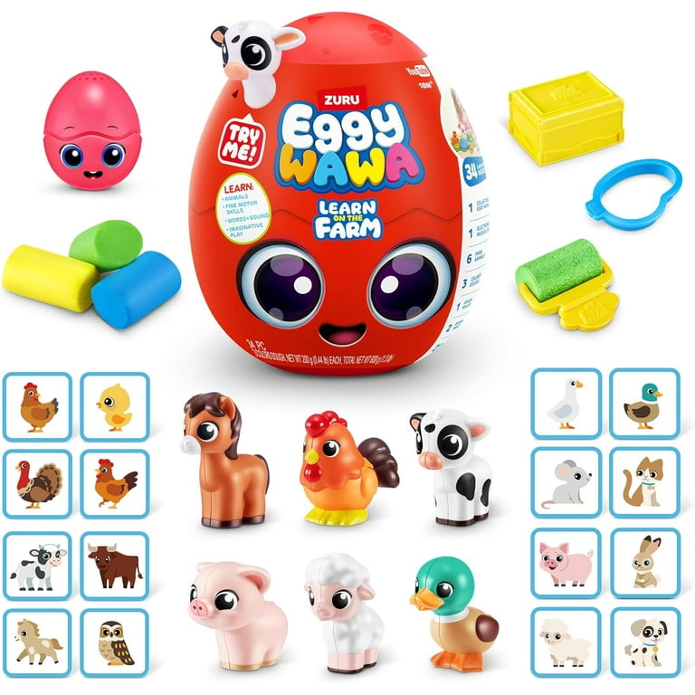Eggy Wawa Learn on The Farm by ZURU Pre K Interactive Baby and Toddler Learning Toy with Music Education Motor Function Walmart
