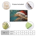 thumbnail image 2 of Wall Art for Living Room Shrimp Wearing A Santa Hat Print Canvas Pictures Wall Art Shrimp Lobster Decorative Canvas Prints Office Home Decorations Family Picture 12x18inch Framed, 2 of 8
