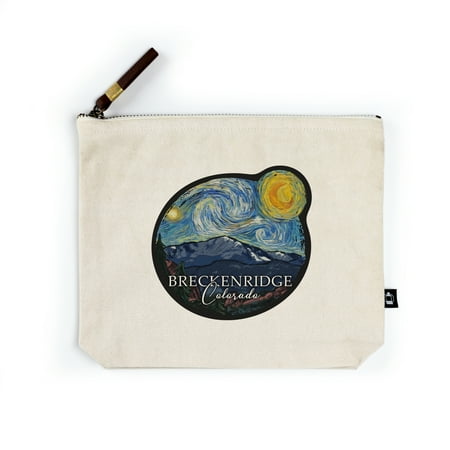 

Breckenridge Colorado Pikes Peak Starry Night Contour (100% Cotton Canvas Travel Accessory Go Bag)