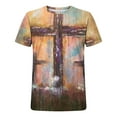 thumbnail image 5 of Qertyioot T-shirt à Manches Courtes Imprimé pour Hommes Col Rond Mode Décontractée Manches Courtes Liquidation, 5 of 5