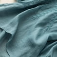 thumbnail image 4 of Blue T Shirts for Women 3/4 Sleeve Linen Shirts for Women 2026 Cotton Summer Retro Embroidered Boho Tops Casual Trendy Vacation Blouse Fashion Clothing, 4 of 4