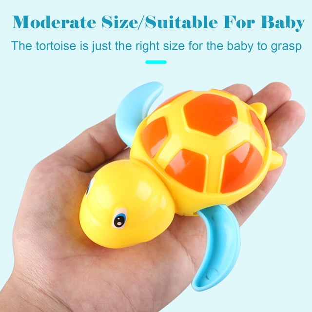 LSLJS Baby Bathing Bath Swimming Bathtub Pool Toys Clockwork Turtle Swimming Pool Toy