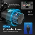thumbnail image 5 of 2.0HP Swimming Pool Pump Motor Hayward w/Strainer Filter In/Above Ground 7080GPH, 5 of 24