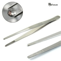 8" Long Nose Narrow Straight Beading and Gemstone Handling Tweezers- 2 Pcs
