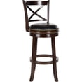thumbnail image 3 of Safavieh Butler 38" Bicast Leather Bar Stool, Cappuccino/Black Seat, 3 of 4