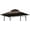 Brown, variant on Grill Gazebo Replacement Canopy Top - 5'x8' Outdoor BBQ Tent Roof Cover Double Tiered Outdoor Grill Shelter Fit for Model L-GG001PST-F (Blue)