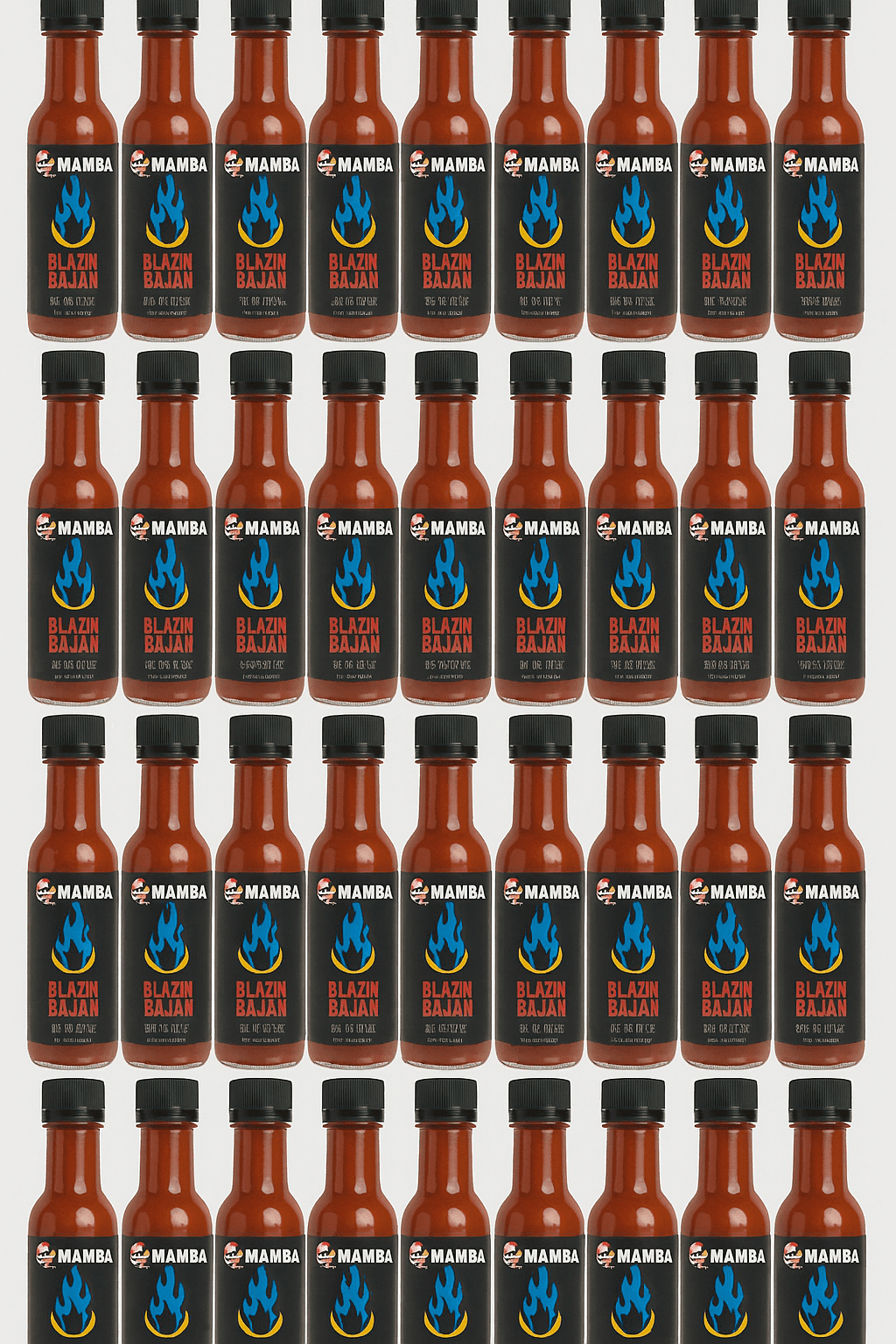 MAMBA Blazin Bajan Hot Sauce, Caribbean Habanero Pepper Sauce with Fruity, Smoky & Sweet Notes, Spicy Condiment for Fish, Potatoes, Soups & Stews