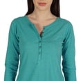 thumbnail image 6 of Inkmeso Tshirt With Buttons Jersey Tee Long Sleeve Top For Women, 6 of 8