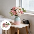 thumbnail image 4 of 8 Head Artificial Hydrangea, 8 Heads Faux Hydrangea Artificial Flower Bouquet, Realistic Silk Floral Arrangement, Wedding Home Decor for Living Room Table Centerpiece and Party, 4 of 6