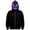 Purple, variant on Ghost Face Full Zip Masked Hoodie, Black Long Sleeve Glowing Hooded Sweatshirt Outfit for Men Women Halloween