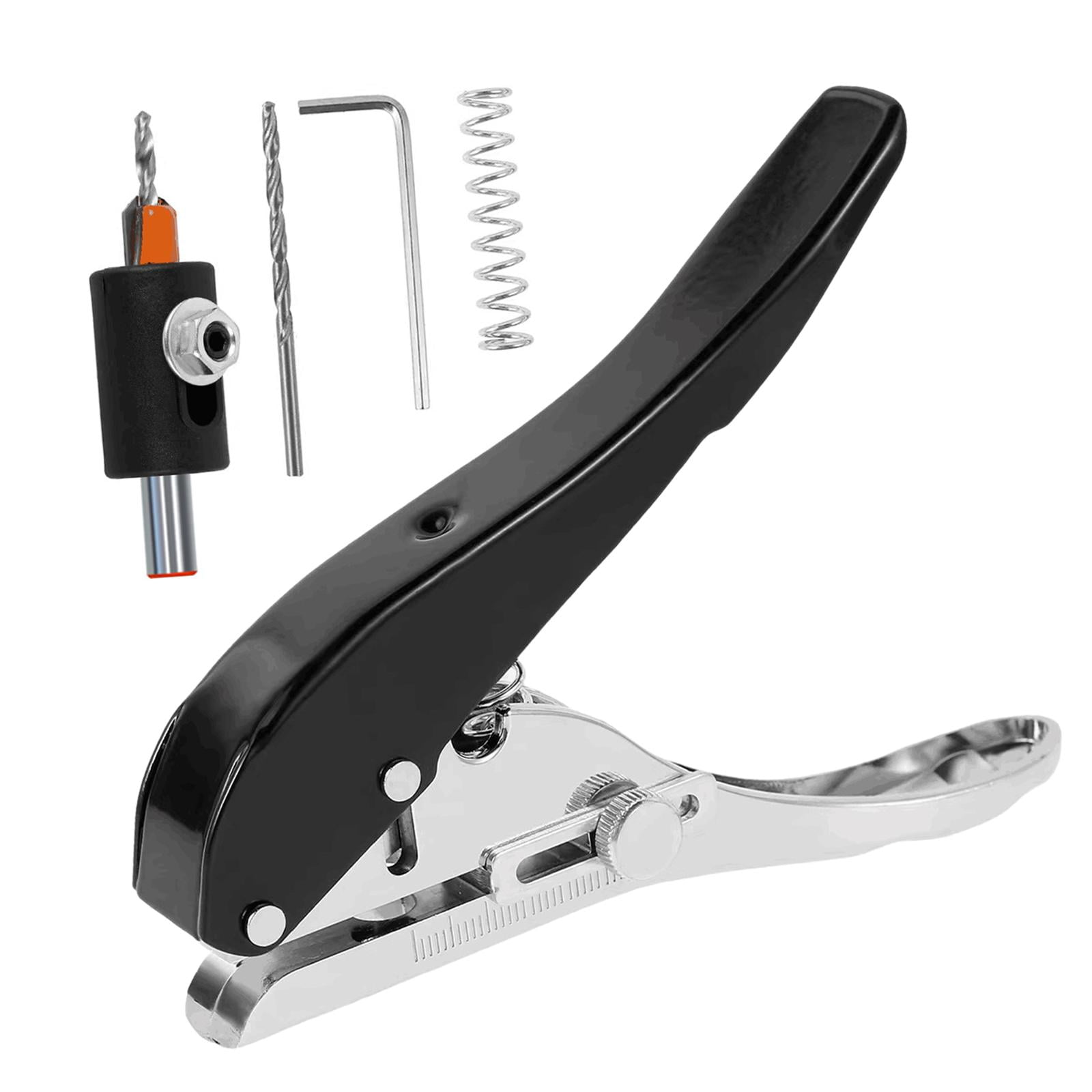 Milageto Manual Edge Band Punch Pliers Paper Punch Multifunctional Practical Durable Hand Black 10mm