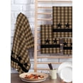 thumbnail image 2 of Brown Black Plaid Hand Towels Set, Waffle Weave Kitchen Towels 3 Pieces, Vintage Rustic Star Buffalo Check Microfiber Hair Face Bath Tea Towel Absorbent Quick Drying Cleaning Dish Cloths 15.7"x23.6", 2 of 7