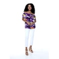 thumbnail image 3 of Women's Hawaiian Off-Shoulder Ruffle Muumuu Top in Sunset Purple L, 3 of 5