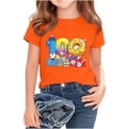 thumbnail image 1 of RXMEKW T-Shirt Imprimé pour Filles Manches Courtes Col Rond Haut Décontracté pour Enfants en Polyester avec Design Graphique Beigne pour la Saison Scolaire Printemps et Été, 1 of 5