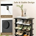 thumbnail image 4 of CZMJY 8-Tier Vertical Shoe Rack, Space-Saving Corner Shoe Organizer for 14 Pairs, Narrow Shoe Storage for Entryway, Front Door, or Closet Black 10" x 18.5" x 43.5", 4 of 10
