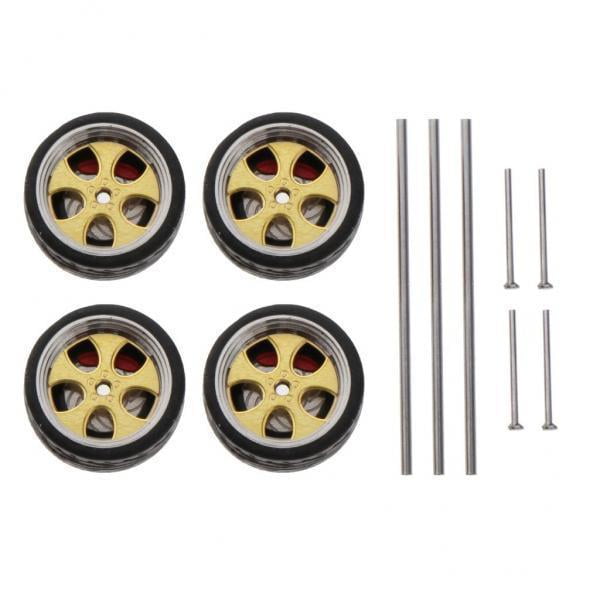 Ruedas De Vehículo A Escala 3x1/64 Para Modelos De Coche Accesorios De Coche Juguetes Para Adultos A11 Sunnimix Ruedas de vehículos modificadas con caucho