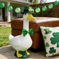 thumbnail image 6 of KeirineCC 23 Inch Porch Gooses Lrish Green Clovers Hat And Ties Decoration For St. Patrick's Day,Green, 6 of 6