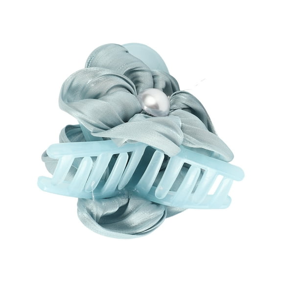 1 Pc Fashion Elegant Flower Hair Clips Hairdo Clip for Women for Girls Blue