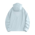 thumbnail image 6 of Riecok Full Zip Jacket Men Long Sleeve Sun Protection Coats Lightweight Breathable Hooded Tops Fishing Workout Outerwear Light Blue M, 6 of 8