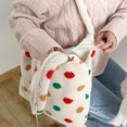 thumbnail image 2 of Bolsa de mano de lana con puntos coloridos para mujer de compras de gran capacidad (A) Likrtyny Para Estrenar, 2 of 9