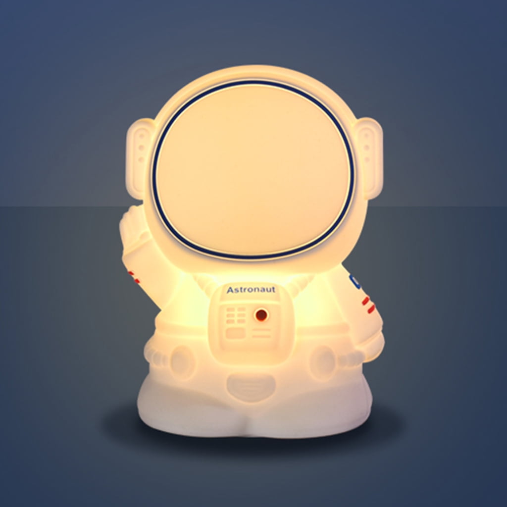 Cute Spaceman LED Night Light Nursery Silicone Astronaut Lamps Desktop Decoration Light Birthday Gift for Baby Toddler