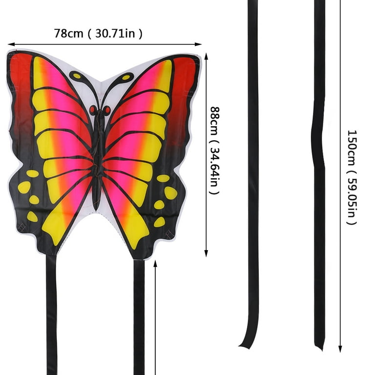 HLGDYJ 35 Inch Butterfly Kite Outdoor Toy Sport Gift for Kids