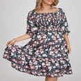 thumbnail image 2 of Robe Smockée à Manches Longues pour Femmes avec Imprimé Floral, 2 of 9