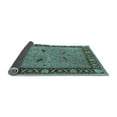 thumbnail image 2 of Ahgly Company Indoor Round Oriental Light Blue Industrial Area Rugs, 7' Round, 2 of 4