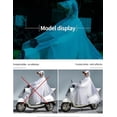 thumbnail image 3 of Tranvía impermeable coche eléctrico motocicleta individual bicicleta batería coche adulto transparente hombres y mujeres montando poncho (rosa) JM, 3 of 5