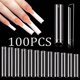 thumbnail image 1 of 150 Uds uñas postizas esmeriladas cuadrado corto Gel suave falso cubierta completa punta de uñas preforma mate prensa en extensión de uñas postizas, 1 of 5