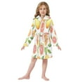 thumbnail image 6 of FORMRS Niños Bathrobe Unisex Hooded Robe Soft Plush Pajamas Sleepwear, Size 10-12T, Candy Orange, 6 of 7