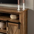 thumbnail image 3 of Walker Edison Farmhouse Barn Door TV Stand for TVs up to 60", Reclaimed Barnwood, 3 of 12