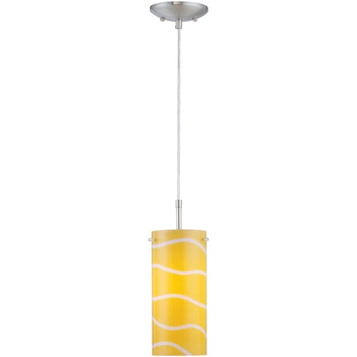 Lite Source LS-19991WHT Pacifica Pendant Lamp with White Glass Shade White HI-Lite Source
