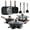 Black, variant on Gianna 17 Pcs Nonstick Pots and Pans, Non-toxic Kitchen Cooking Set with Stay-Cool Handles, Black