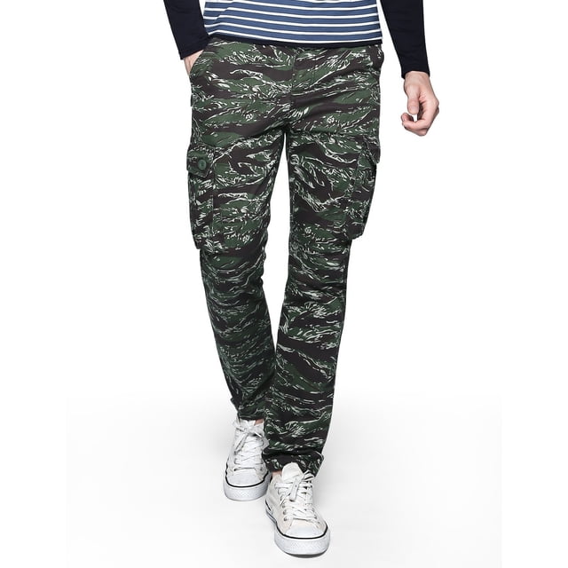 Pantalones Cargo Match para Hombre Casual al Aire Libre y de Trabajo