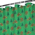 thumbnail image 3 of Green Bigfoot and Campfire Pattern Shower Curtain 36"x72" ,Bathroom Decorative Shower Curtains Set with 12 Hooks,Modern Waterproof Washable Shower Curtain, 3 of 6