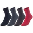 thumbnail image 3 of Lovely Annie Unisex Children's 4 Pairs Thick & Warm, Comfy, Durable Wool Crew Socks. Perfect as Winter Snow Sock and All Seasons LK08 Size 9Y-11Y (Assorted), 3 of 4