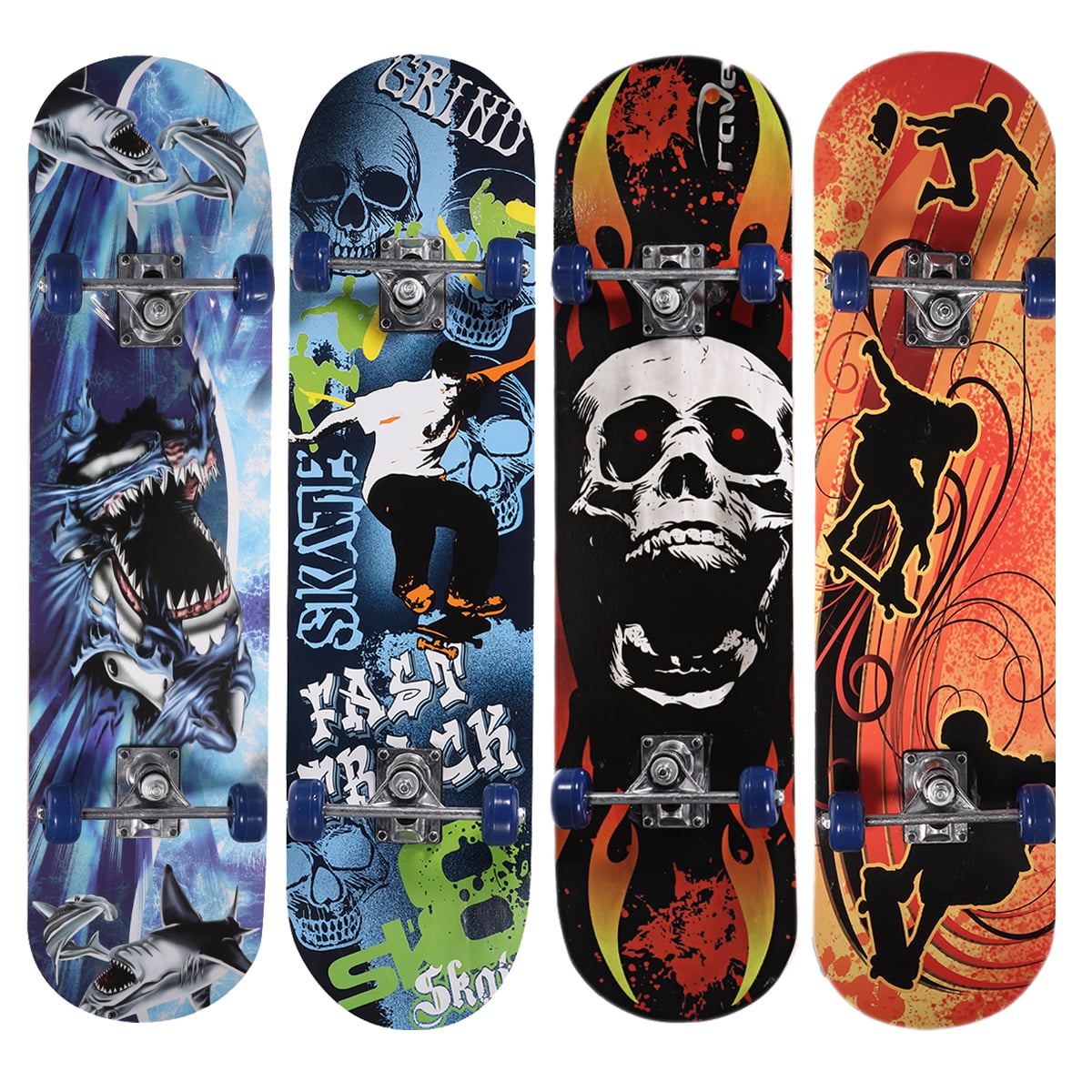 Details about   Complete Skateboards for Beginners Boys Girls Adults Youth 9 Lays Maple Deck. 