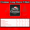 thumbnail image 2 of Gildan Merry Christmas Graphic T-Shirt for Men, Long Sleeve Christmas Print Tee, Black, M, 2 of 5