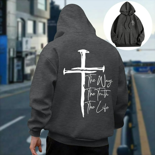 WILLBEST Sudaderas Deportivas para Hombre, Sudadera Informal con Capucha y Diseño Estampado De Dios para Hombre, Jersey De Manga Larga, Ropa Cómoda para Uso Diario Chica