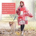 thumbnail image 4 of Red Mushroom Pattern Pink Pattern Wearable Oversized Blanket,Wearable Blanket Hoodie for Adults,Cozy Hooded Blankets with Super Pockets,Super Warm Fuzzy Pullover for Women & Men, 4 of 6