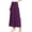 Plum, variant on Women's Casual Solid Flare A-line Long Skirt with Elastic Waistband