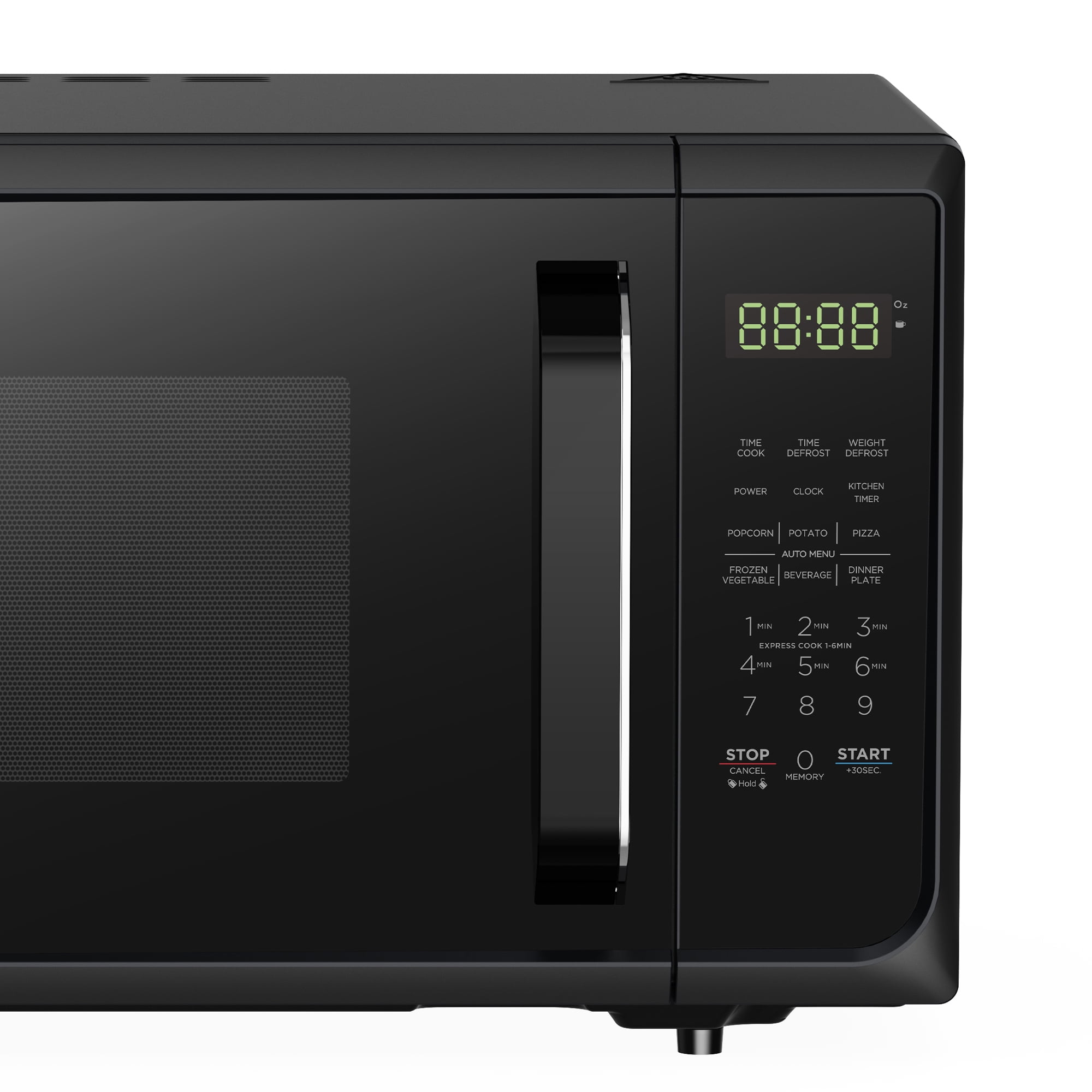 Mat Expert 0.9 CU.FT Compact Microwave Oven, Digital Timing & 5 Micro Power, 25L Small Microwave w/Glass Turntable & 6 Preset Buttons, Delayed Start